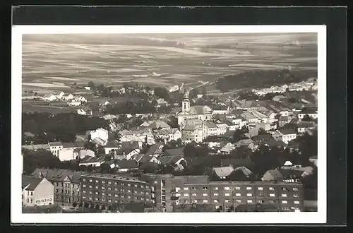 AK Ceská Trebová, Stadtansicht aus der Vogelschau