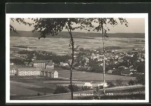 AK Ceská Trebová, Stadt umringt von Feldern