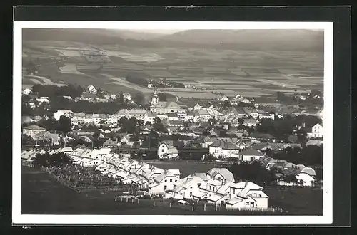 AK Ceská Trebová, Familienhäuserreihe mit Garten