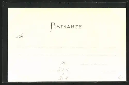 Lithographie Eilende Soldaten zu Pferde, 3. Feld-Artillerie-Regiment
