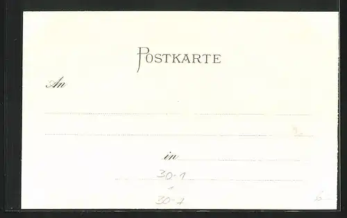 Lithographie Uniformierter Soldat auf springendem Pferd, 3. Chev.-Regiment