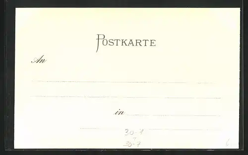 Lithographie Uniformierte Soldaten des 1. schwer. Reit.-Regiments