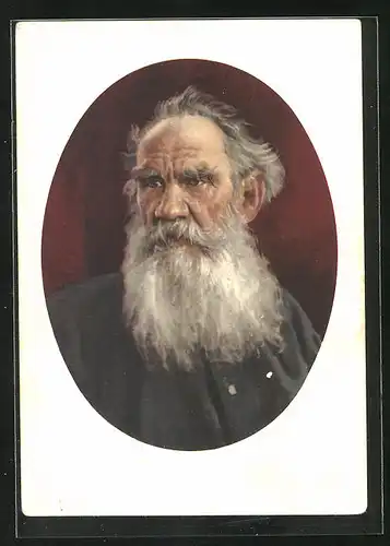 AK Portrait von Leo Tolstoi, Schriftsteller