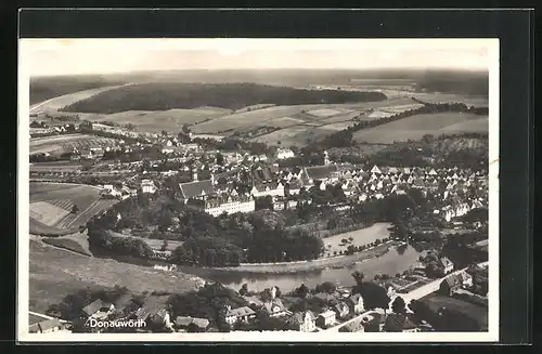 AK Donauwörth, Ortsansicht aus der Vogelschau