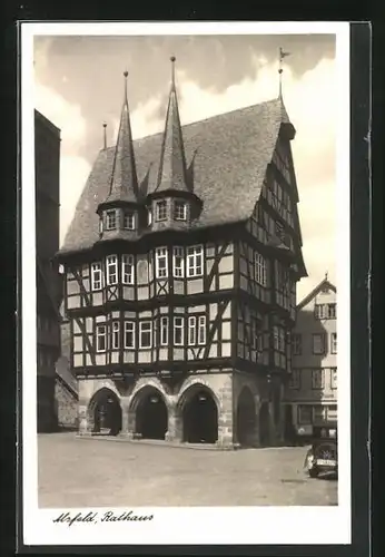 AK Alsfeld i. H., Rathaus im Sonnenschein