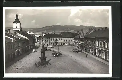 AK Jablunkau /Olsaland, Marktplatz aus der Vogelschau