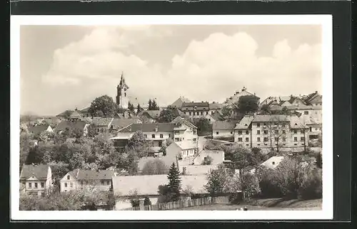 AK Horni Benesov, Ortspartie mit Kirche