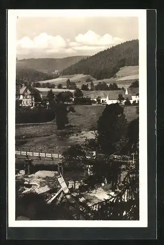 AK Lublice, Teilansicht mit Brücke