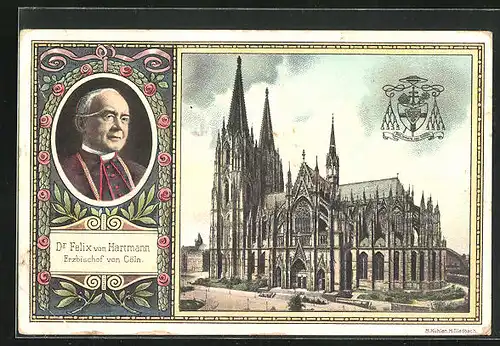 AK Dr. Felix von Hartmann, Erzbischof v. Köln, Dom