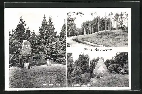 AK Rosengarten, Paul Roth Stein, Am Gannaberg, Fürsten Denkmal