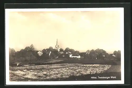 AK Hilter /Teutoburger Wald, Ortspartie mit Kirche