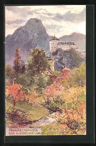 Künstler-AK Edward Harrison Compton: Bad Kienberg, Blick zur Festung Kufstein