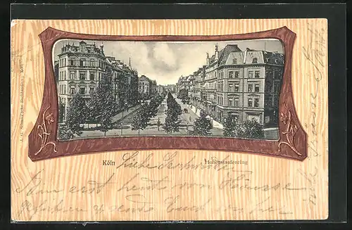 AK Köln-Neustadt, Strassenpartie am Hohenstaufenring