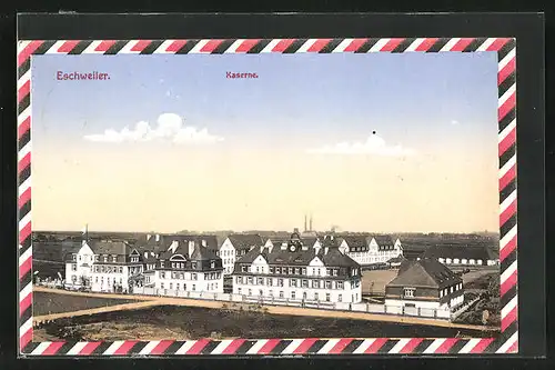 AK Eschweiler, Kaserne aus der Ferne betrachtet