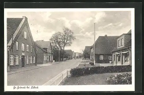 AK Gross Grönau b. Lübeck, Strassenpartie in Wohnsiedlung