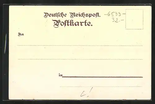 Lithographie Bacharach, Werner Kapelle, Ortsansicht mit Berglandschaft