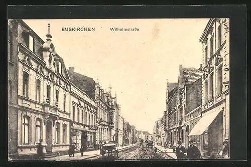 AK Euskirchen, Wilhelmstrasse mit Geschäften