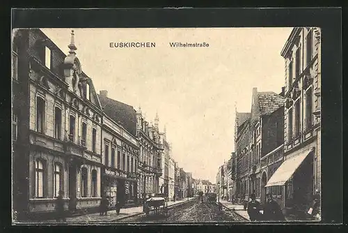 AK Euskirchen, Wilhelmstrasse mit Geschäften