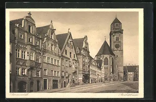 AK Donauwörth, Reichsstrasse mit Bäckerei
