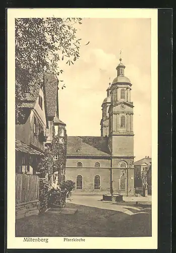 AK Miltenberg, Pfarrkirche im Sonnenschein