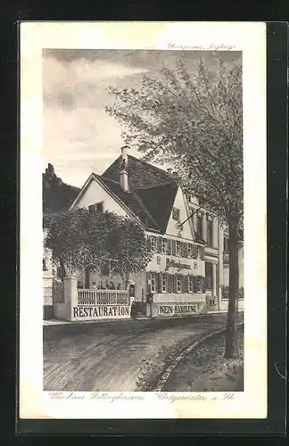 AK Königswinter a. Rh., Restaurant Weinhaus Bellinghausen