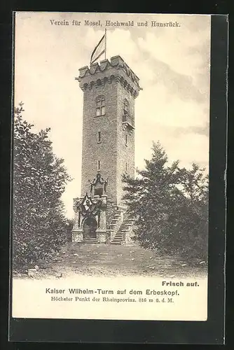 AK Hilscheid, Kaiser Wilhelm-Turm auf dem Erbeskopf