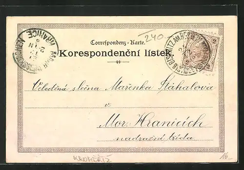 Lithographie Bystrice pod Hostynem, Myslivna v Rudolfovem Údoli, Lázensky Domek (Restaurace)