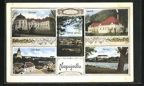 AK Napajedla, Zamek, Namesti, Lazne