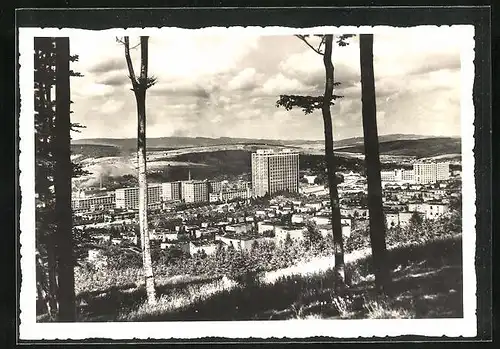 AK Zlin, Totalansicht der Stadt von einer Anhöhe her