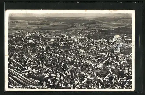 AK Göppingen, Gesamtansicht vom Flugzeug aus