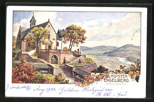 Künstler-AK Grossheubach, Kloster Engelberg am Main