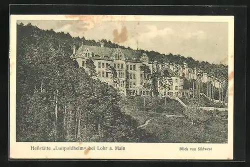 AK Lohr am Main, Heilstätte Luitpoldheim - Blick von Südwest