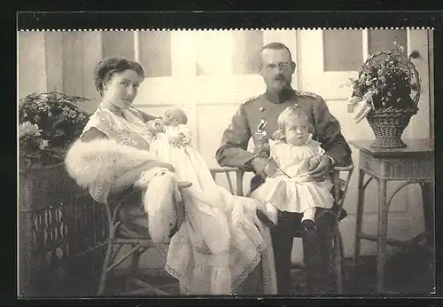 AK Prinz Franz von Bayern nach der Verwundung im Kreise der Seinen