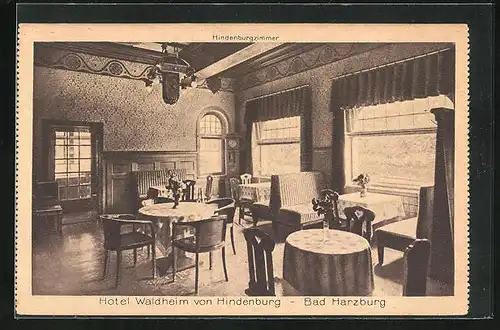 AK Bad Harzburg, Hotel Waldheim von Hindenburg, Hindenburgzimmer