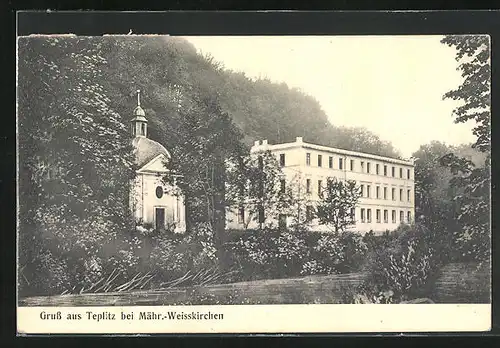 AK Bad Teplitz, Gebäudepartie