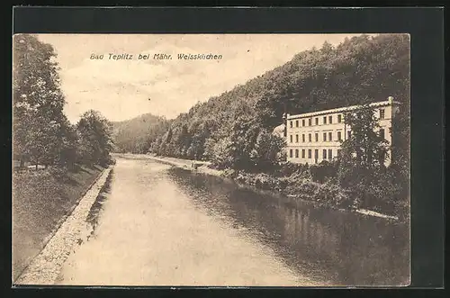 AK Bad Teplitz, Blick den Fluss entlang