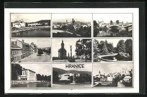 AK Hranice na Morave, verschiedene Stadtansichten