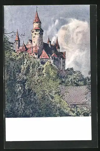 Künstler-AK Bouzov, Hrad