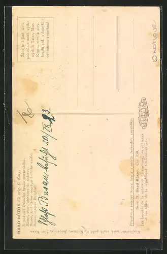 Künstler-AK Bouzov, Hrad