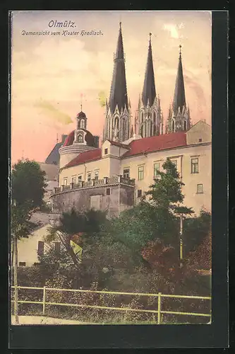 AK Olmütz, Domansicht vom Kloster Jradisch