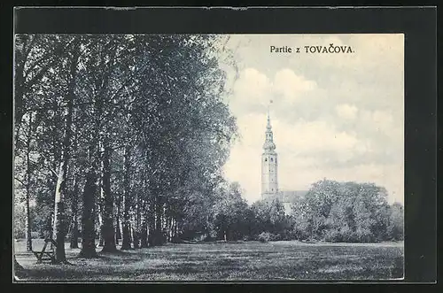 AK Tovacova, Partie mit Kirche