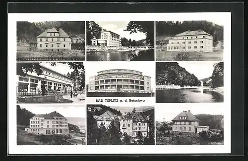 AK Bad Teplitz, Kurhäuser und Partien