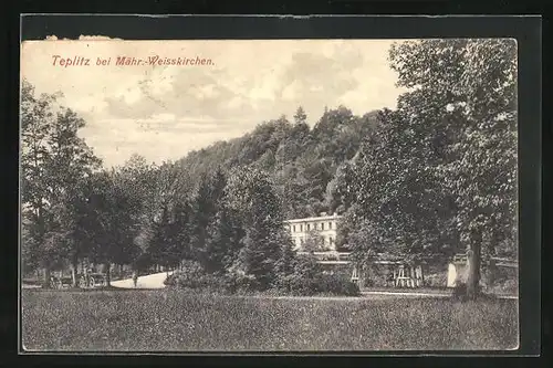 AK Teplitz, Panorama mit Kurhaus