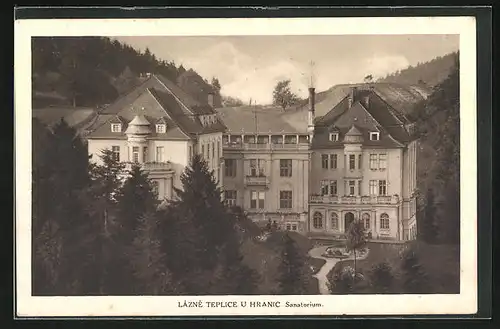 AK Lazne Teplice, Blick zum Sanatorium