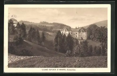 AK Lazne Teplice, Blick zum Sanatorium