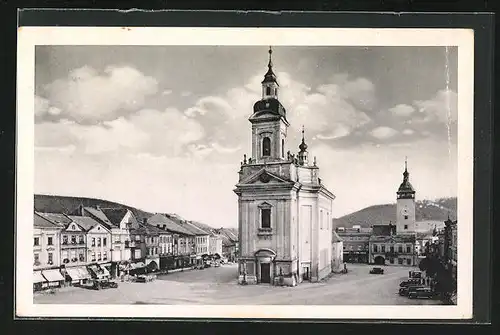 AK Mährisch-Weisskirchen, Blick zur Kirche