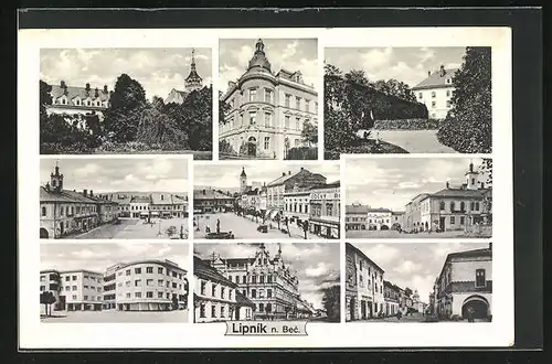 AK Lipnik n. Bec., verschiedene Gebäudeansichten