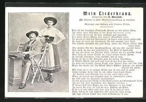 AK Trachtenduo Ludwig und Antonie Müller Mein Liederkranz