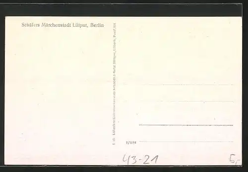 AK Schäfers Märchenstadt Liliput Berlin, Darsteller