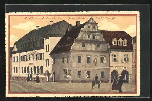 AK Freudenthal, Postgebäude und Städtisches Museum